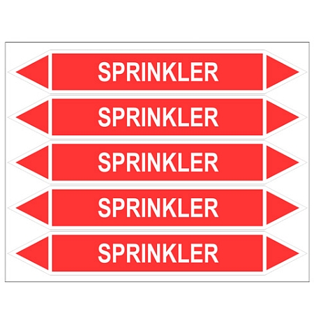 Značení potrubí, sprinkler